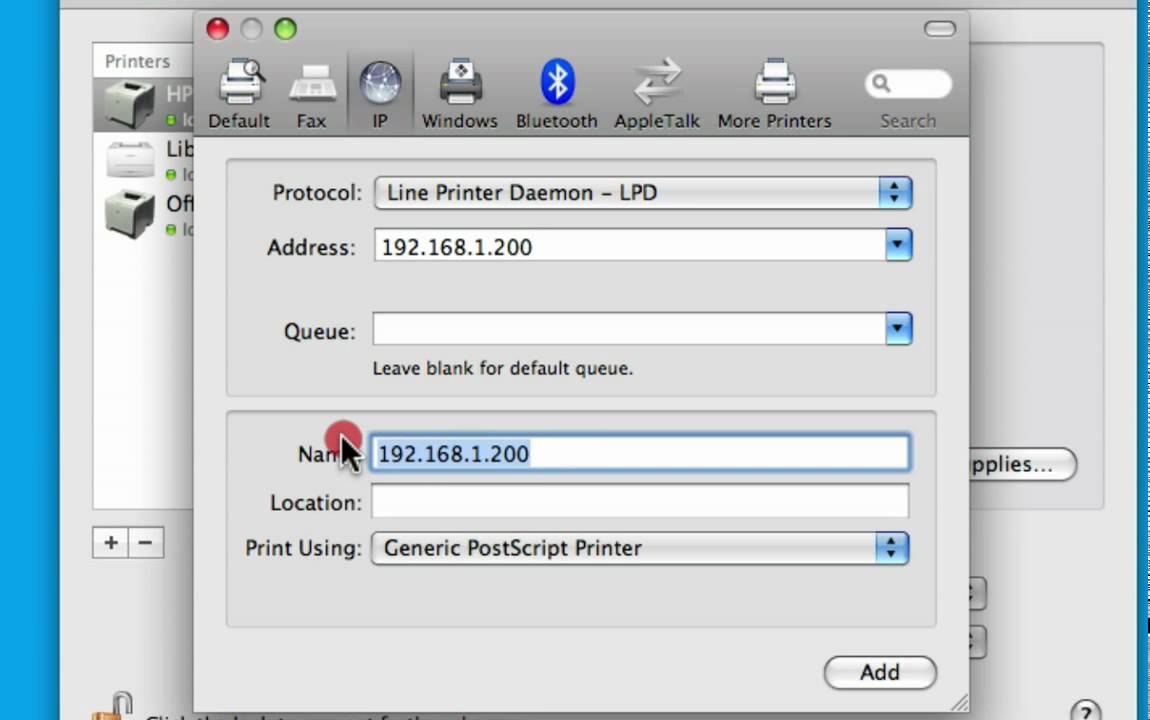 select gutenprint driver for mac os printer